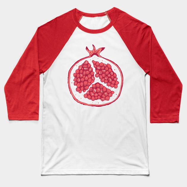 sliced pomegranate Baseball T-Shirt by RenattaZare